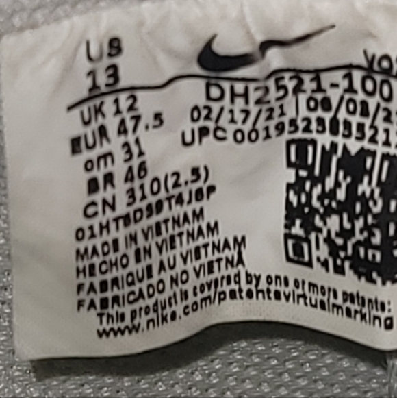 Nike Air Force 1 Crater Low Sail White Move to Zero Sneakers Men’s Size 13 - Picture 8 of 8